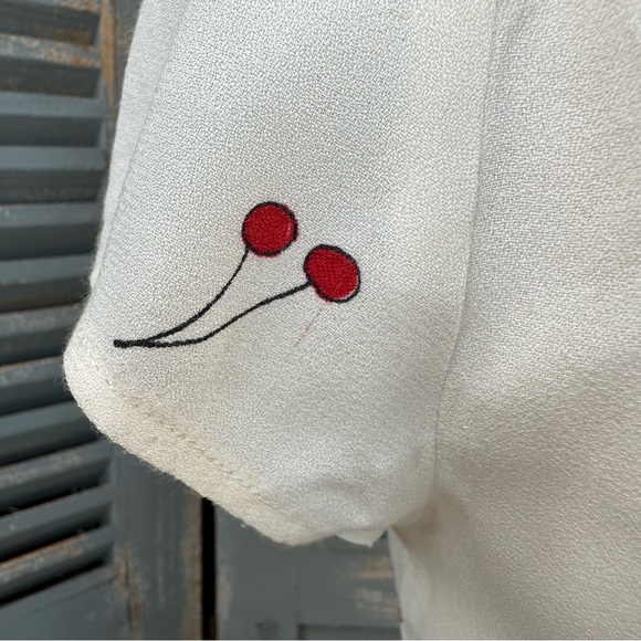 Reformation Raquel Cherry Print Wrap Dress Tart Sz XS - Picture 14 of 16